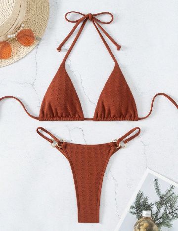 Costum de baie SHEIN, maro