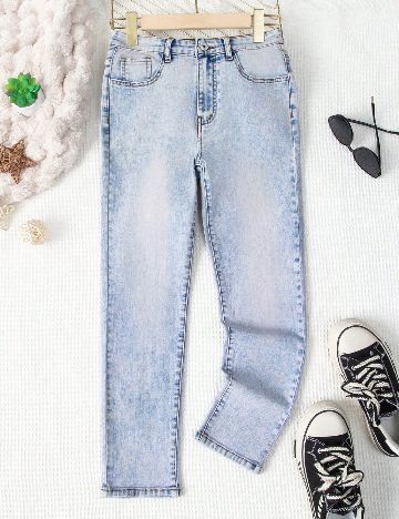 Blugi Shein Kids, bleu