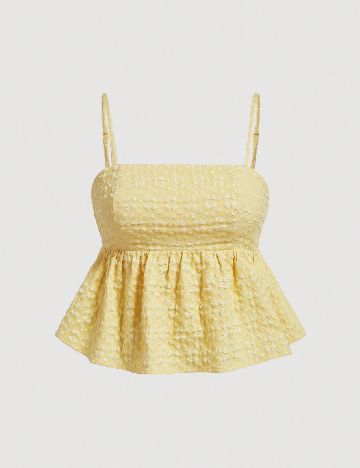 Top SHEIN CURVE, galben