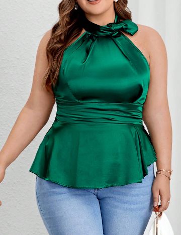 Bluza SHEIN CURVE, verde