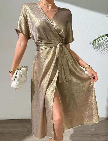 Rochie medie SHEIN, auriu