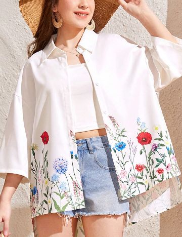 Camasa Shein Kids, alb