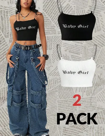 Set Maiouri 2 bucati SHEIN, alb/negru