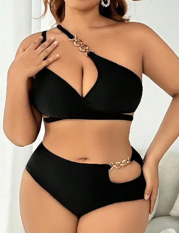 Costum de baie SHEIN CURVE, negru