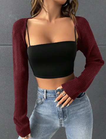 Bolero SHEIN, visiniu