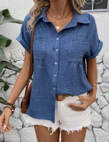 Camasa SHEIN, albastru