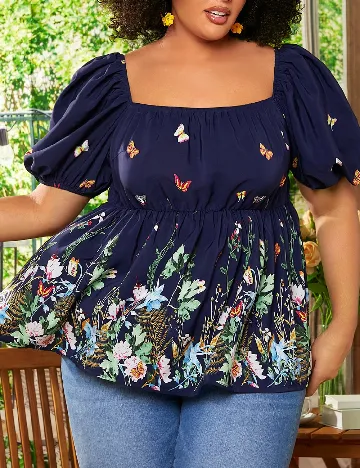 Bluza SHEIN CURVE, bleumarin