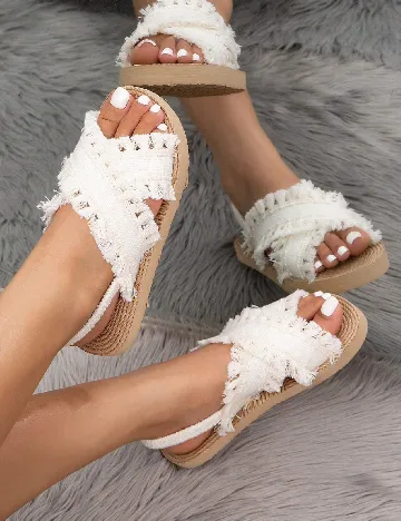 Sandale SHEIN, ecru
