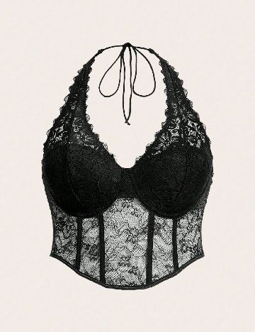 Top SHEIN CURVE, negru