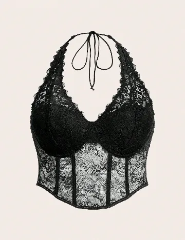 Top SHEIN CURVE, negru