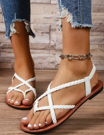 Sandale SHEIN, alb