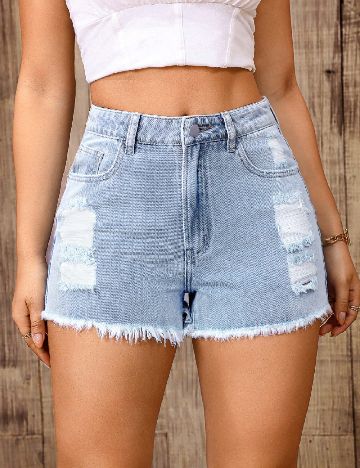 Pantaloni scurti SHEIN, albastru