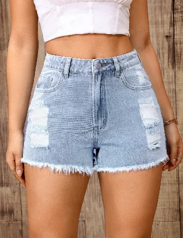 Pantaloni scurti SHEIN, albastru