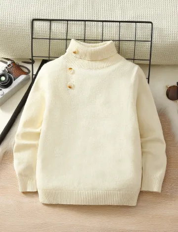 Pulover Shein Kids, crem