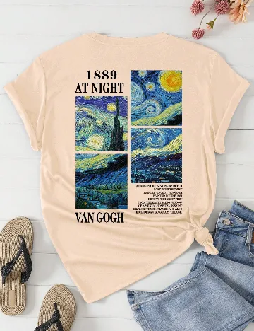 Tricou SHEIN CURVE, crem