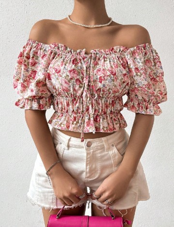 Top SHEIN, floral