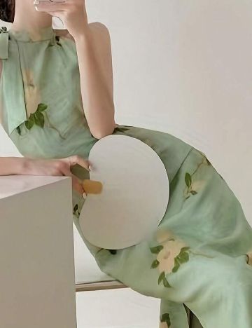 Rochie lunga Dazy, verde