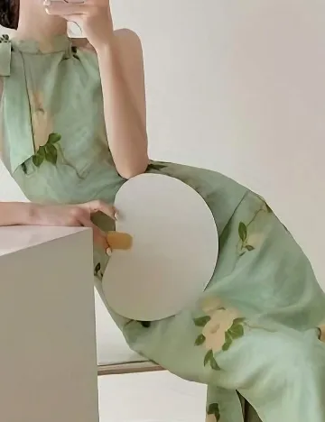 Rochie lunga Dazy, verde