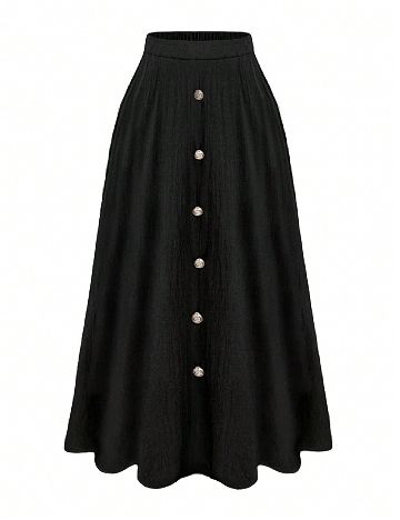 Fusta SHEIN CURVE, negru