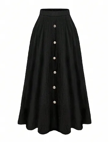 Fusta SHEIN CURVE, negru