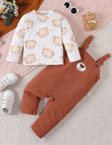 Compleu Shein Kids, alb/maro