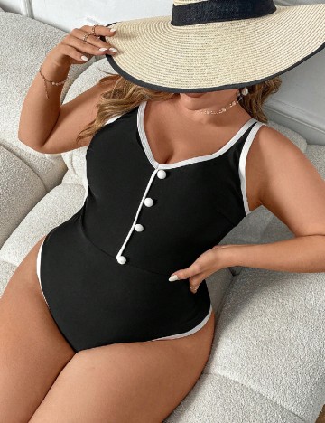 Costum de baie SHEIN CURVE, negru