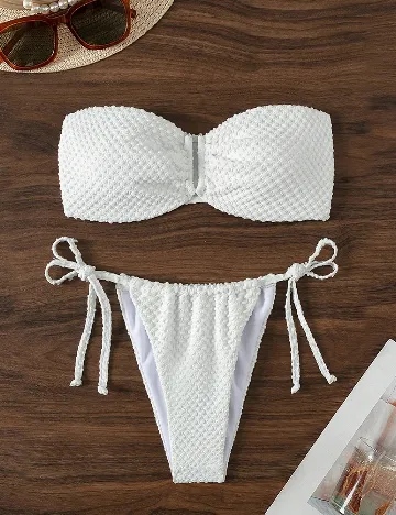 Costum de baie SHEIN, alb