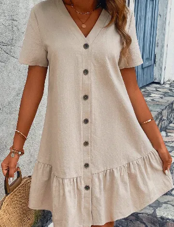 Rochie scurta SHEIN, crem