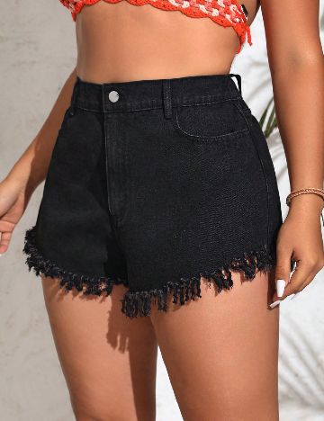 Pantaloni scurti SHEIN CURVE, negru