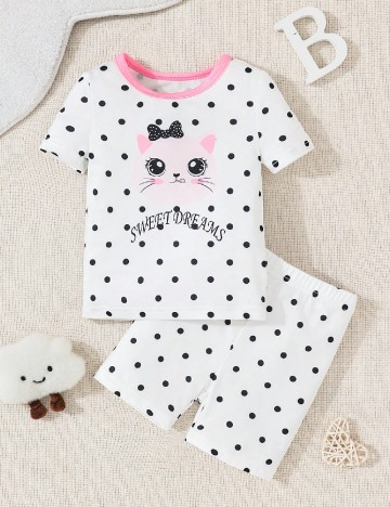 Compleu Shein Kids, alb/negru