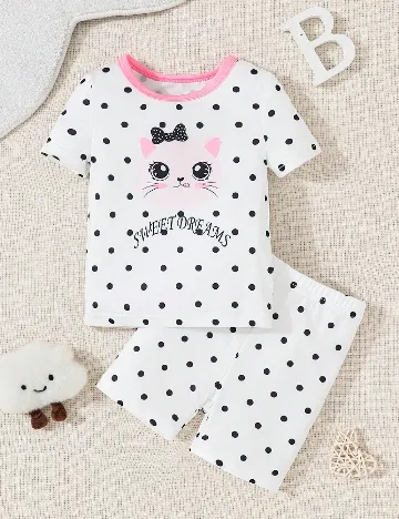 Compleu Shein Kids, alb/negru