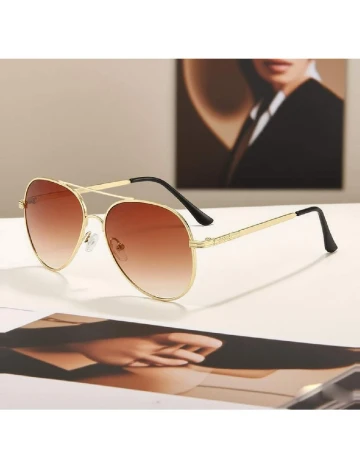 Ochelari de soare SHEIN, maro/auriu