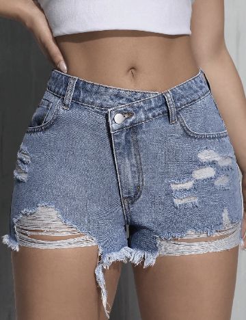 Pantaloni scurti SHEIN, albastru