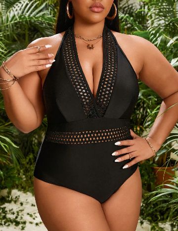 Costum de baie SHEIN CURVE, negru