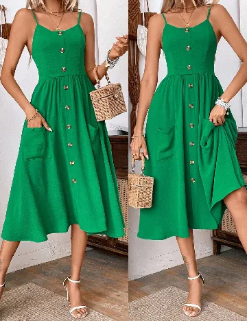 Rochie medie SHEIN, verde