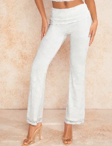 Pantaloni SHEIN, alb