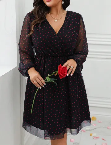 Rochie scurta SHEIN CURVE, negru