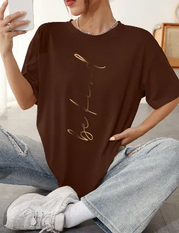 Tricou Oversize SHEIN, maro