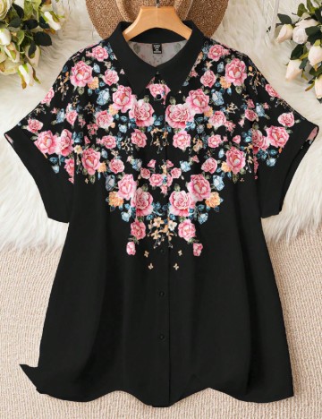 Camasa SHEIN CURVE, negru