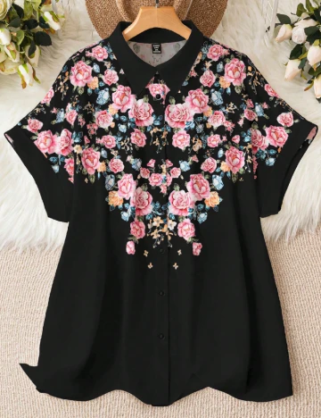 Camasa SHEIN CURVE, negru