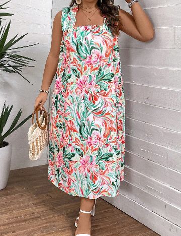 Rochie lunga SHEIN CURVE, mix culori