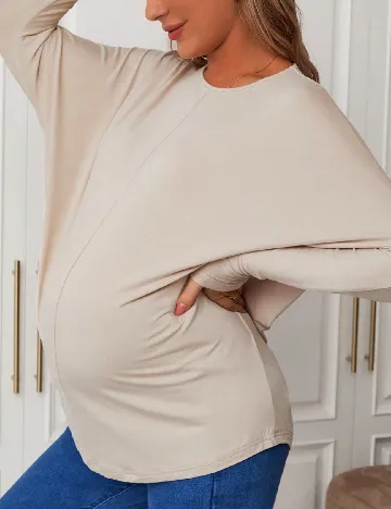 Bluza Oversize SHEIN Maternity, bej