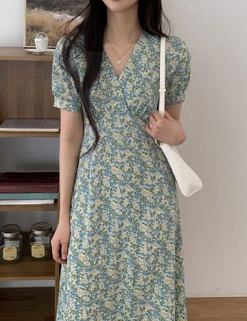 Rochie medie Dazy, verde