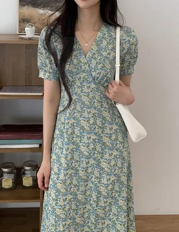 Rochie medie Dazy, verde