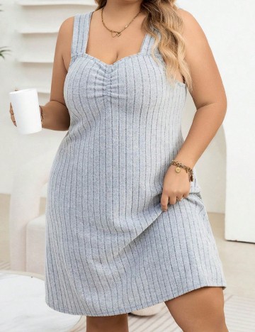 Rochie de noapte SHEIN CURVE, gri