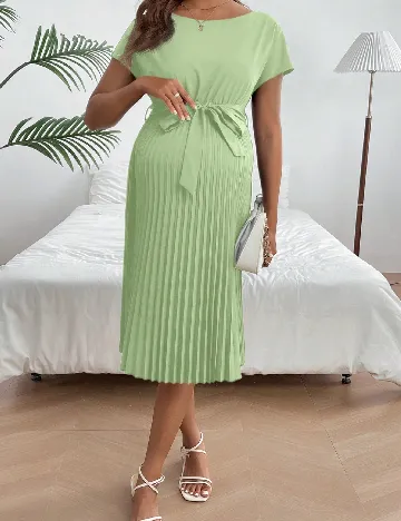 Rochie medie SHEIN Maternity, verde