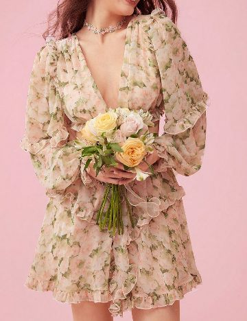 Rochie scurta SHEIN, floral print