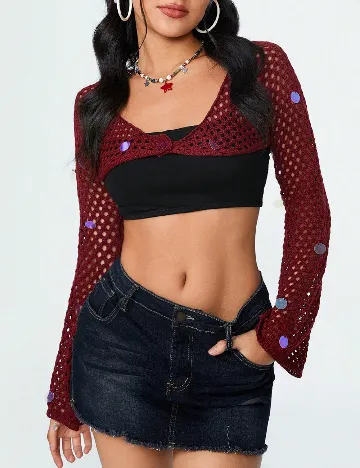 Bolero SHEIN, visiniu