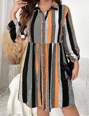 Rochie scurta Emery Rose Curve, mix culori