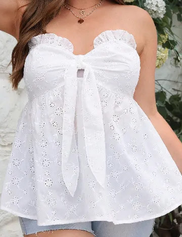 Bluza SHEIN CURVE, alb